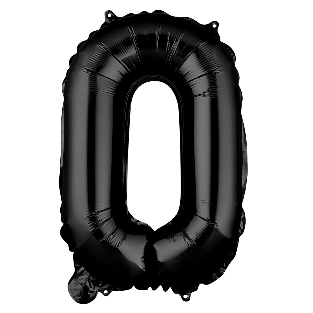 Balloonify Black Mylar Number 0 Balloon - 16" - 1 count box