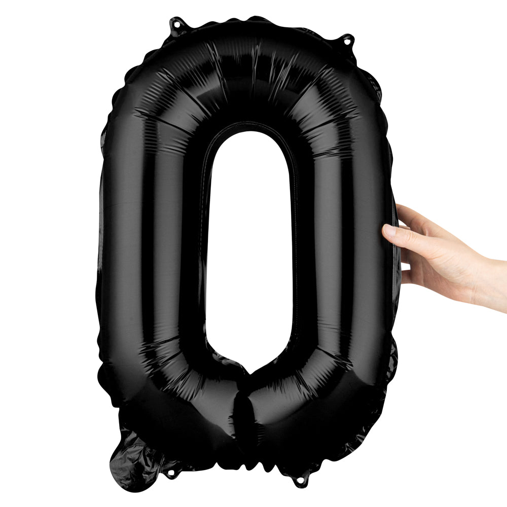 Balloonify Black Mylar Number 0 Balloon - 16" - 1 count box