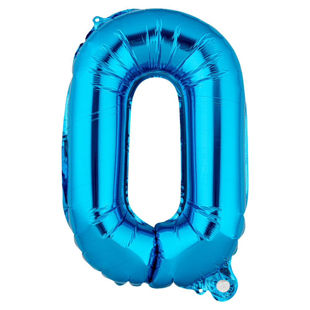 Balloonify Blue Mylar Number 0 Balloon - 16" - 1 count box