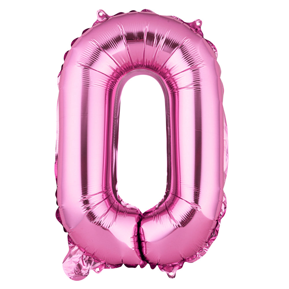 Balloonify Pink Mylar Number 0 Balloon - 16" - 1 count box