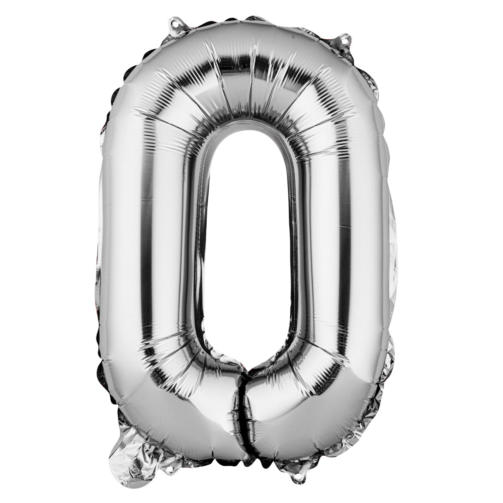 Balloonify Silver Mylar Number 0 Balloon - 16" - 1 count box