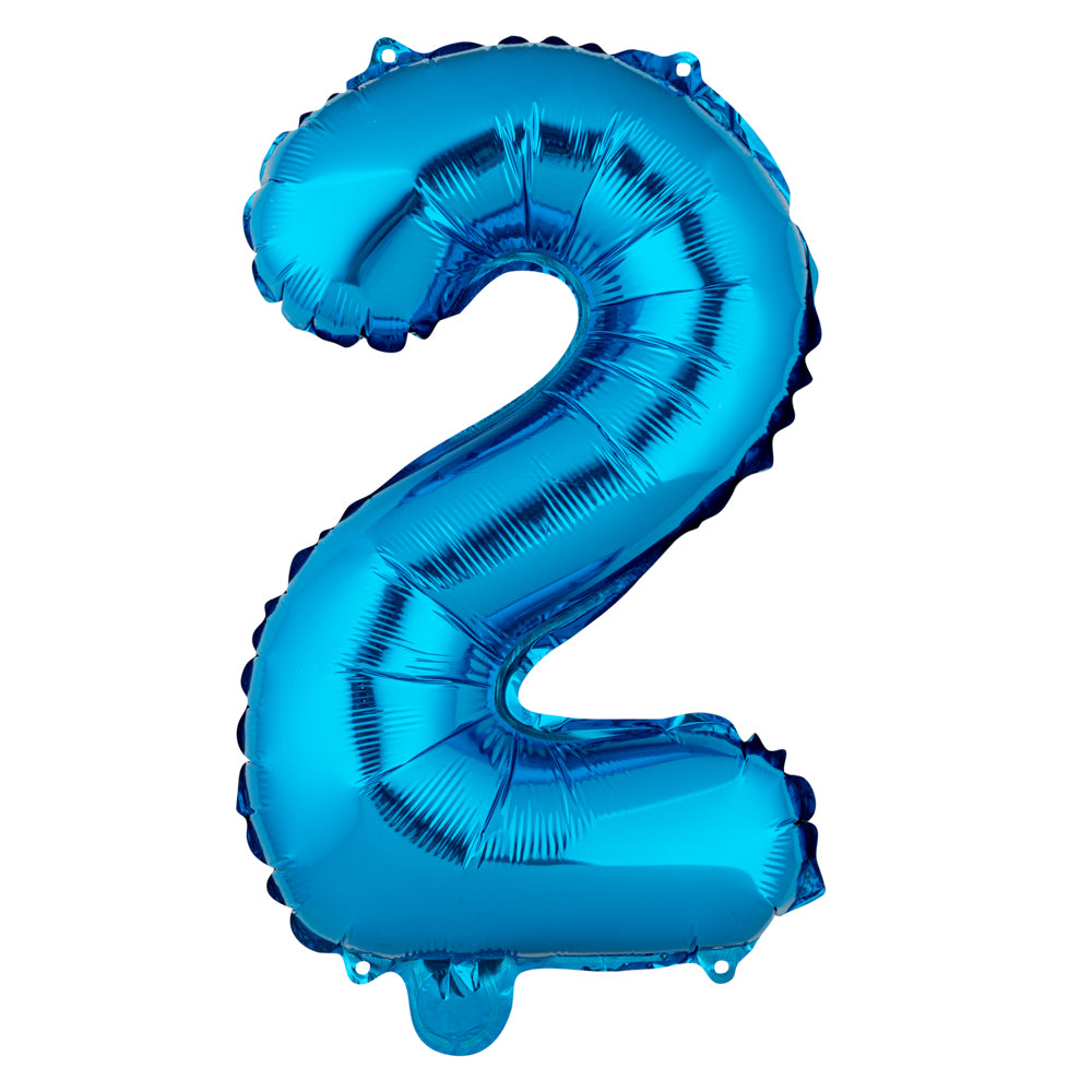 Balloonify Blue Mylar Number 2 Balloon - 16" - 1 count box