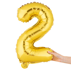 Balloonify Gold Mylar Number 2 Balloon - 16