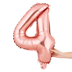 Balloonify Rose Gold Mylar Number 4 Balloon - 16