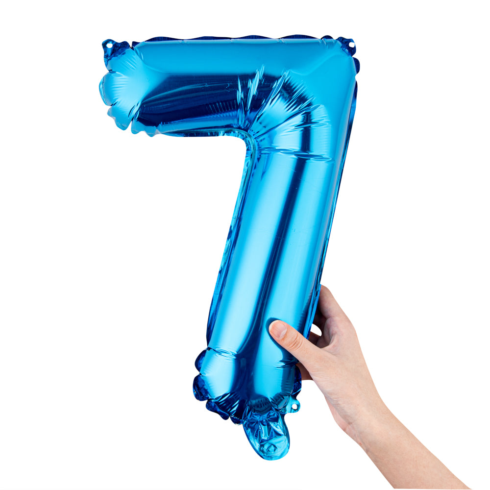 Balloonify Blue Mylar Number 7 Balloon - 16" - 1 count box