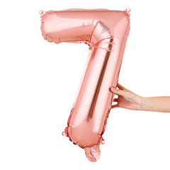 Balloonify Rose Gold Mylar Number 7 Balloon - 16