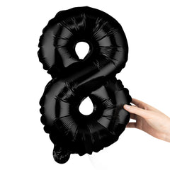 Balloonify Black Mylar Number 8 Balloon - 16