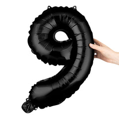 Balloonify Black Mylar Number 9 Balloon - 16