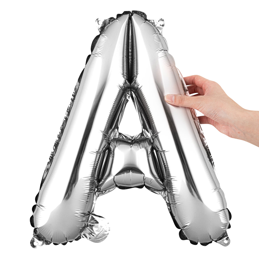 Balloonify Silver Mylar Letter A Balloon - 16" - 1 count box