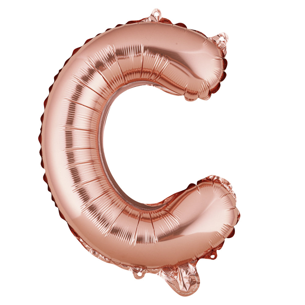 Balloonify Rose Gold Mylar Letter C Balloon - 16" - 1 count box