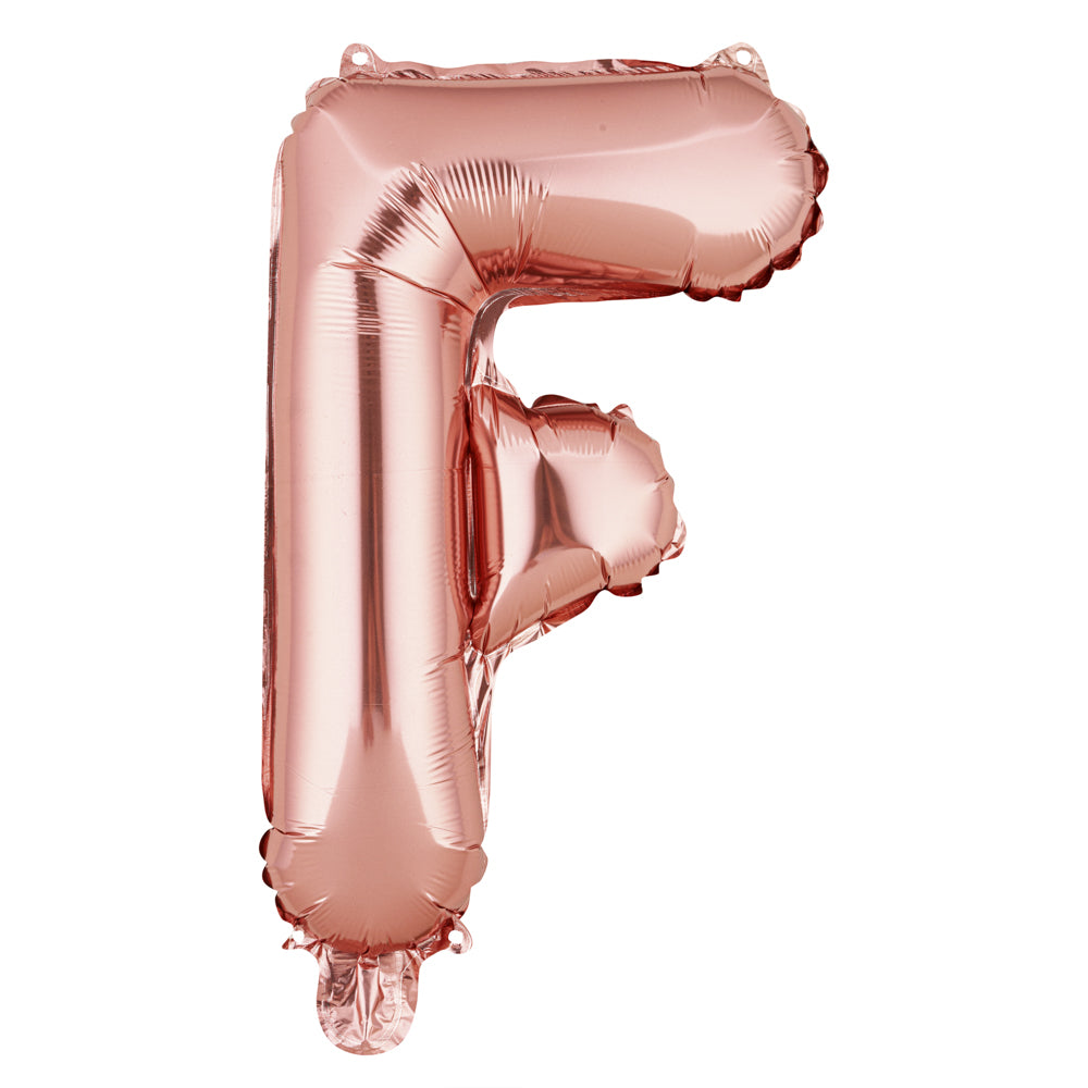 Balloonify Rose Gold Mylar Letter F Balloon - 16" - 1 count box