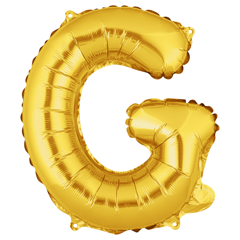 Balloonify Gold Mylar Letter G Balloon - 16" - 1 count box