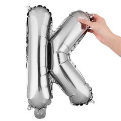 Balloonify Silver Mylar Letter K Balloon - 16