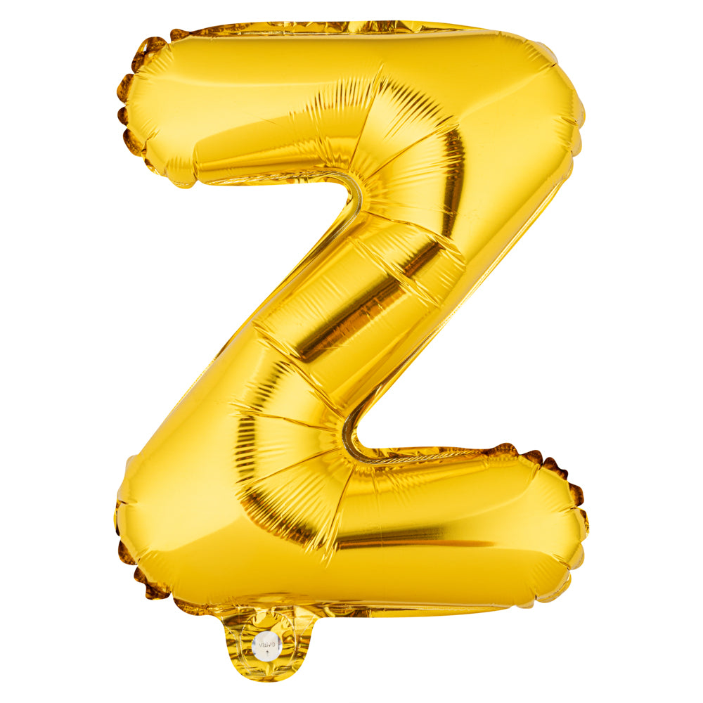 Balloonify Gold Mylar Letter Z Balloon - 16" - 1 count box