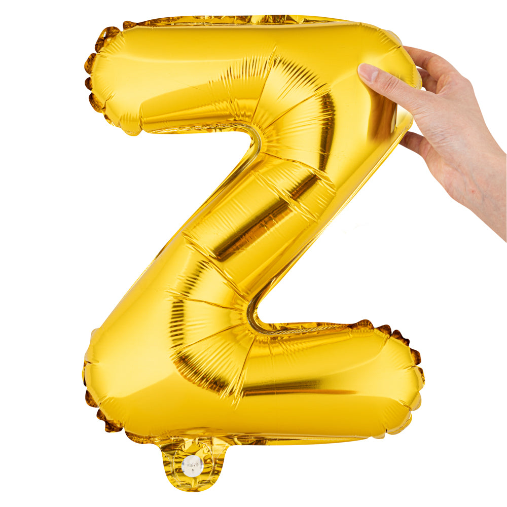 Balloonify Gold Mylar Letter Z Balloon - 16" - 1 count box