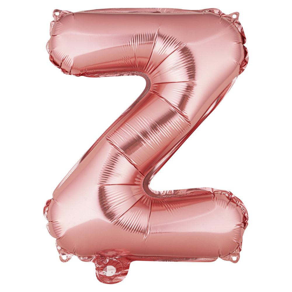 Balloonify Rose Gold Mylar Letter Z Balloon - 16" - 1 count box