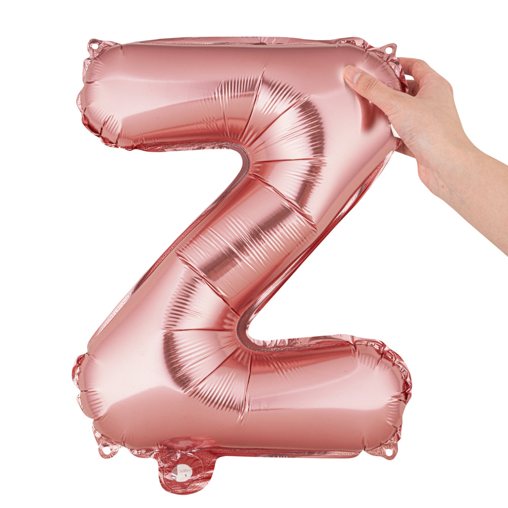 Balloonify Rose Gold Mylar Letter Z Balloon - 16" - 1 count box