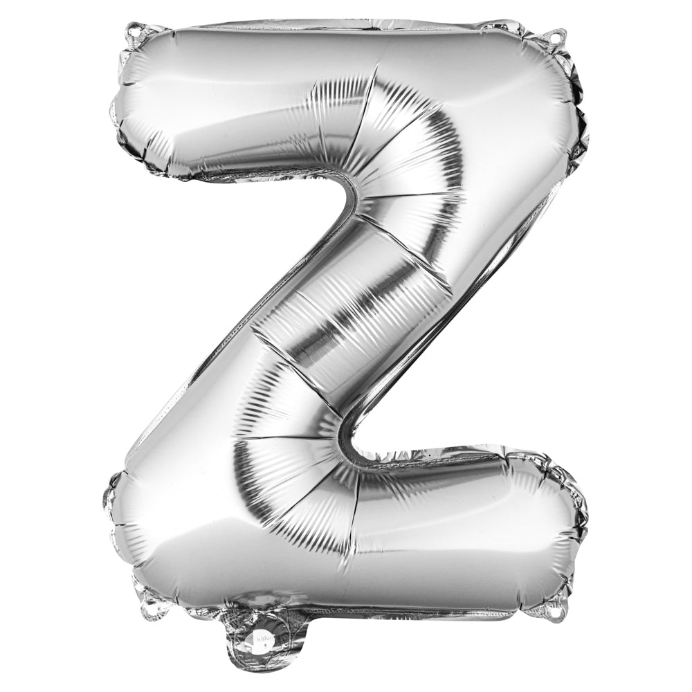 Balloonify Silver Mylar Letter Z Balloon - 16" - 1 count box