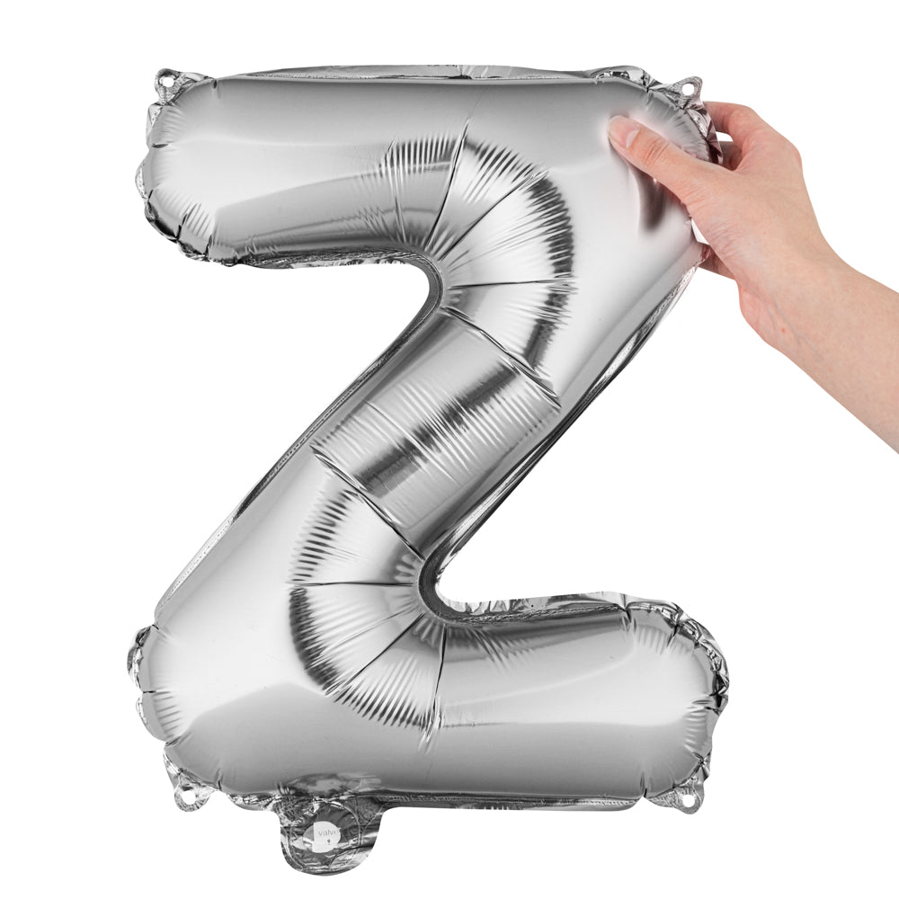 Balloonify Silver Mylar Letter Z Balloon - 16" - 1 count box