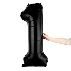 Balloonify Black Mylar Number 1 Balloon - 40