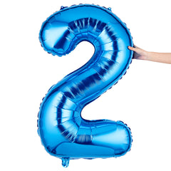 Balloonify Blue Mylar Number 2 Balloon - 40