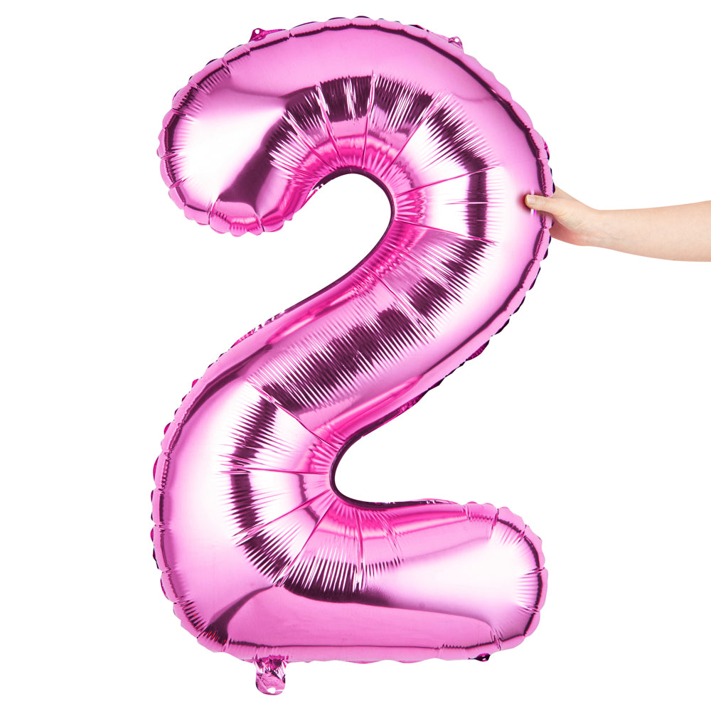 Balloonify Pink Mylar Number 2 Balloon - 40" - 1 count box