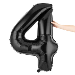 Balloonify Black Mylar Number 4 Balloon - 40