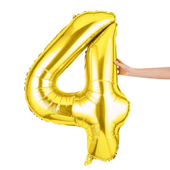 Balloonify Gold Mylar Number 4 Balloon - 40