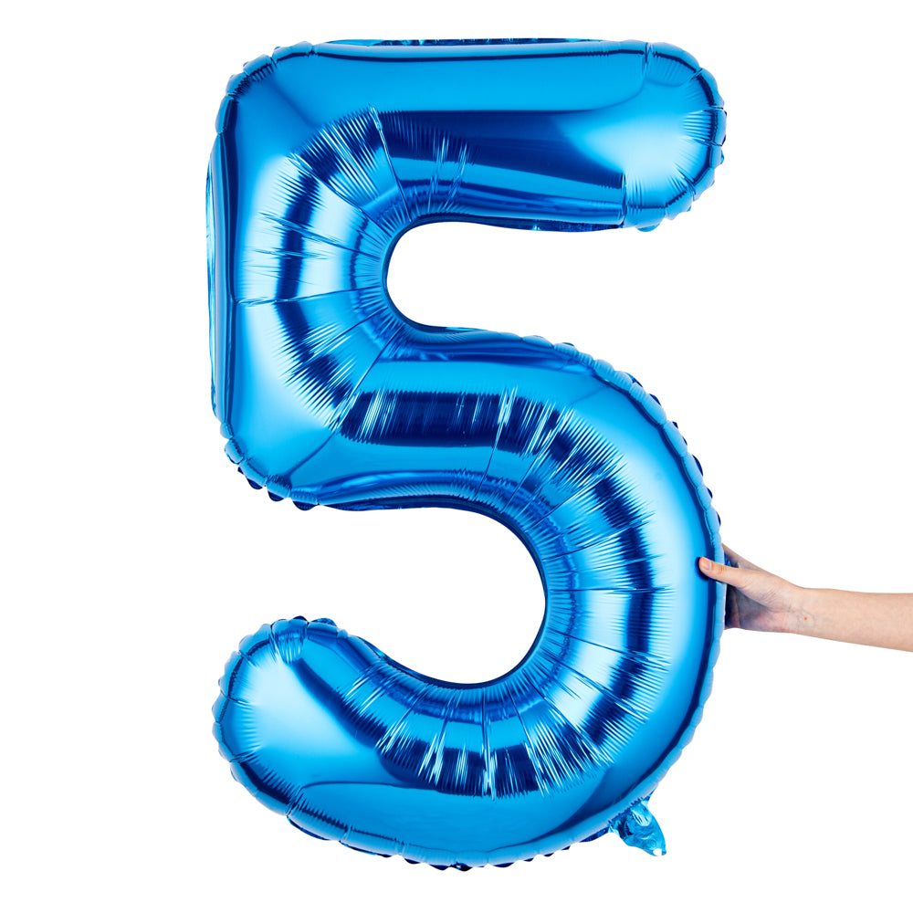 Balloonify Blue Mylar Number 5 Balloon - 40" - 1 count box