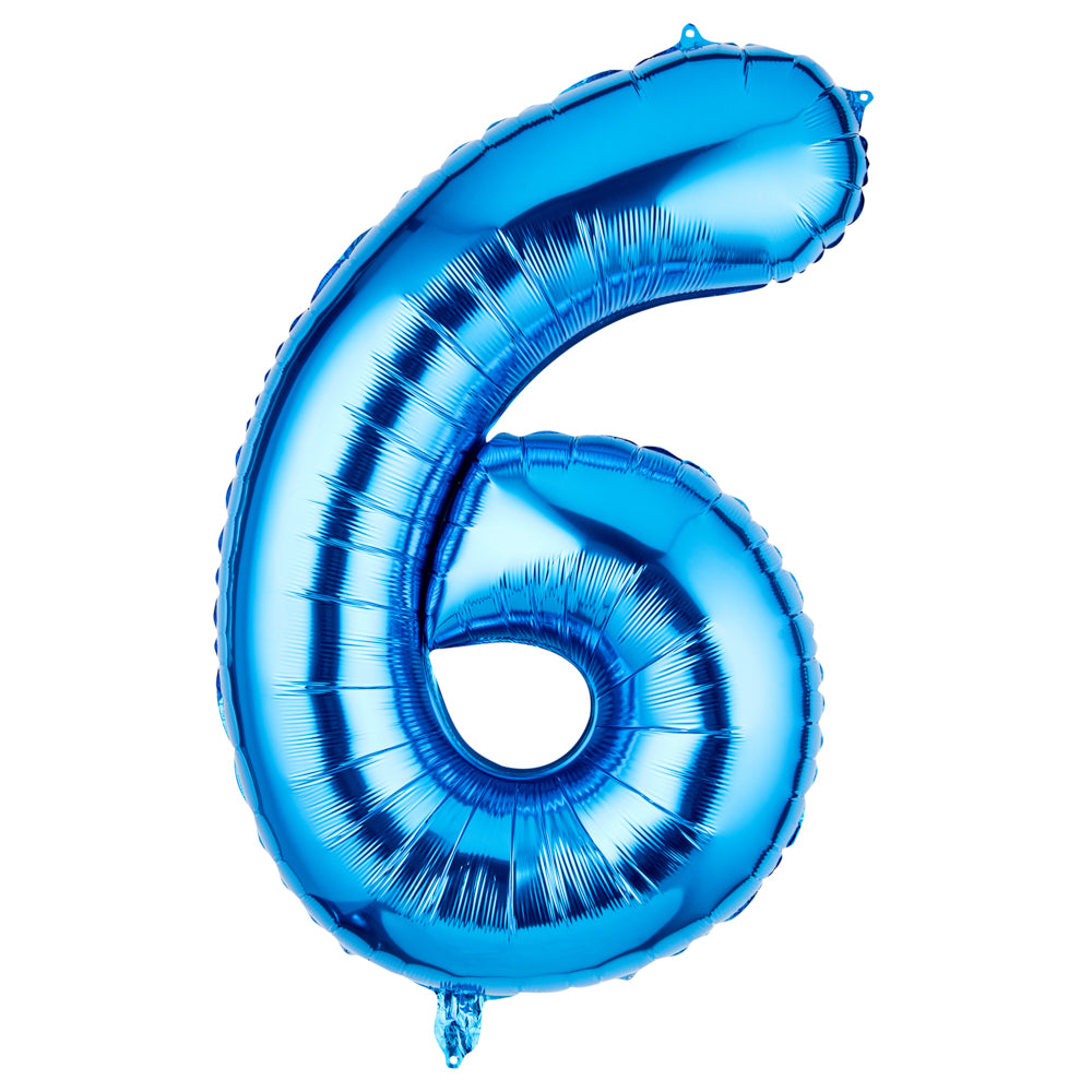 Balloonify Blue Mylar Number 6 Balloon - 40" - 1 count box