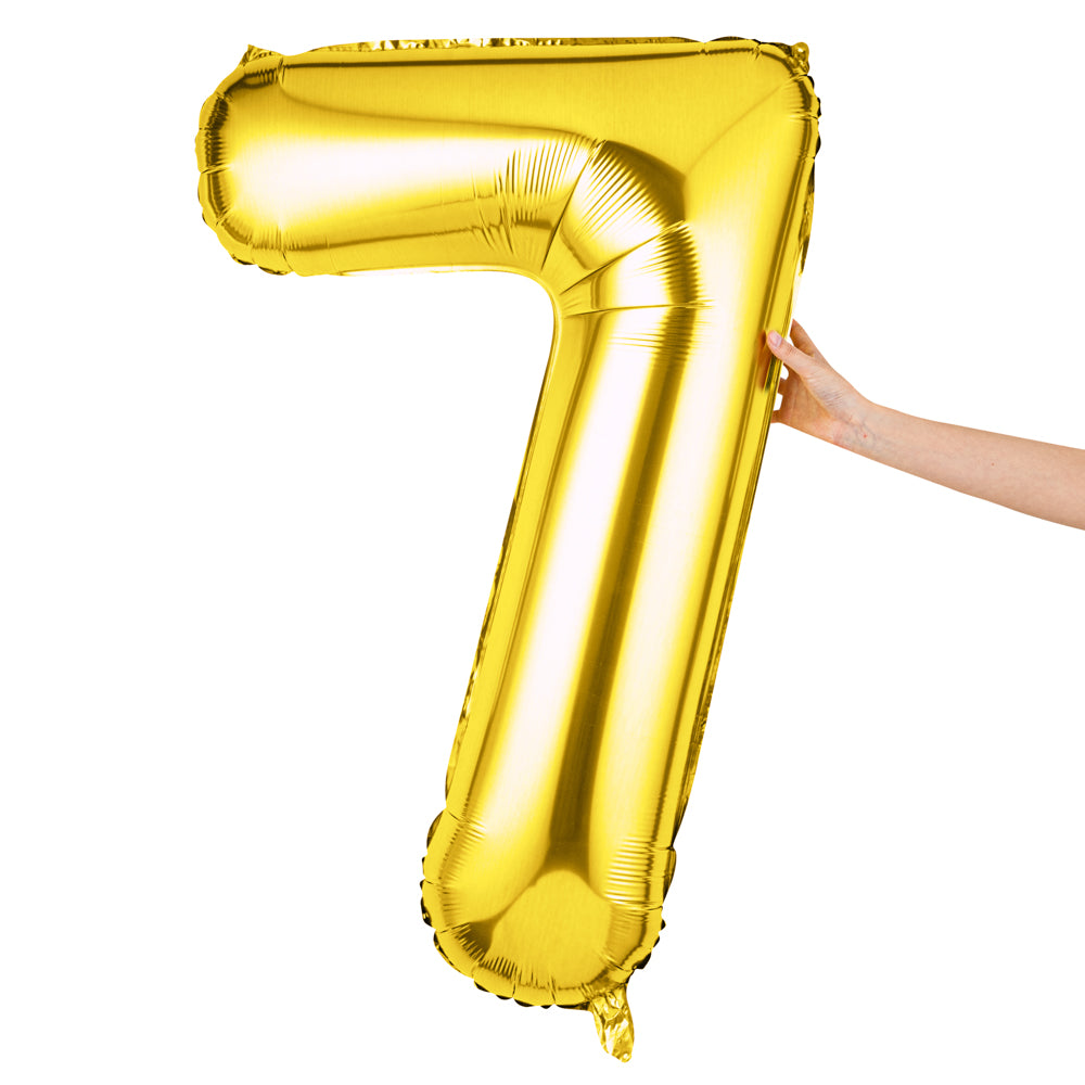 Balloonify Gold Mylar Number 7 Balloon - 40" - 1 count box