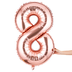 Balloonify Rose Gold Mylar Number 8 Balloon - 40