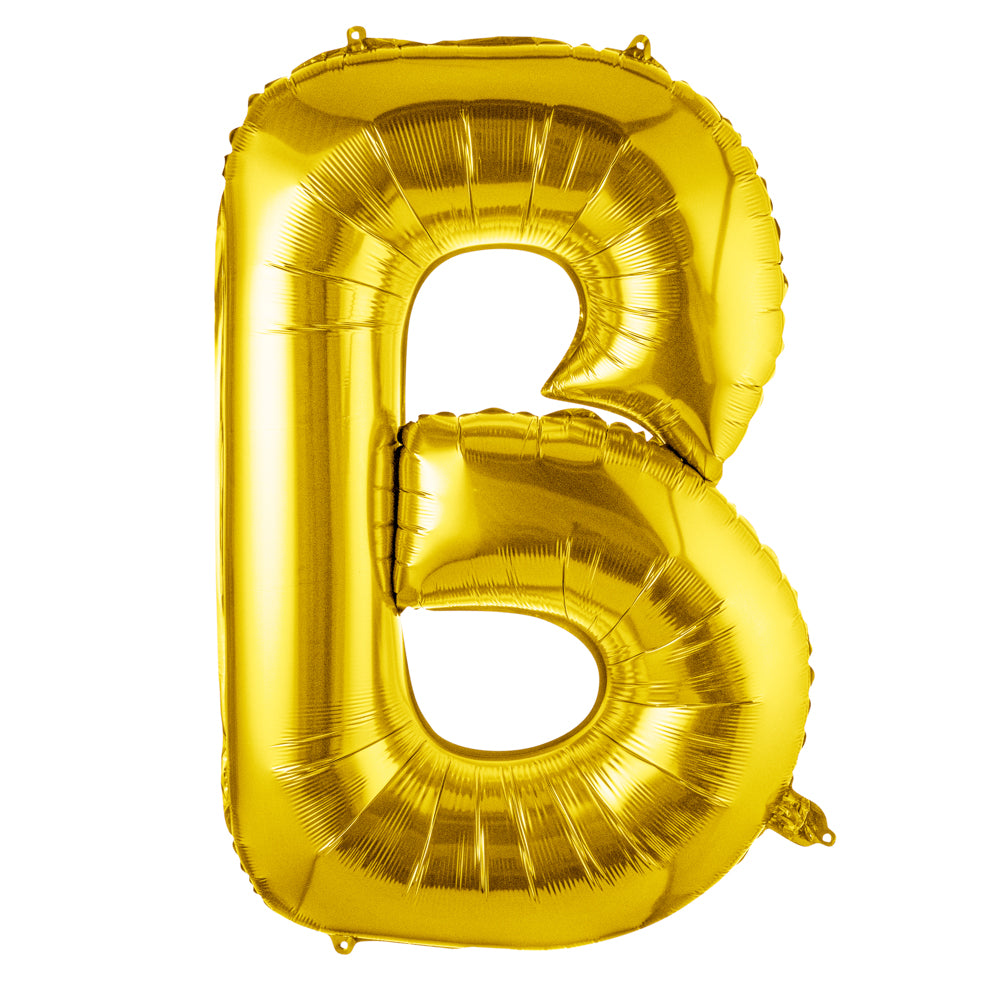 Balloonify Gold Mylar Letter B Balloon - 40" - 1 count box