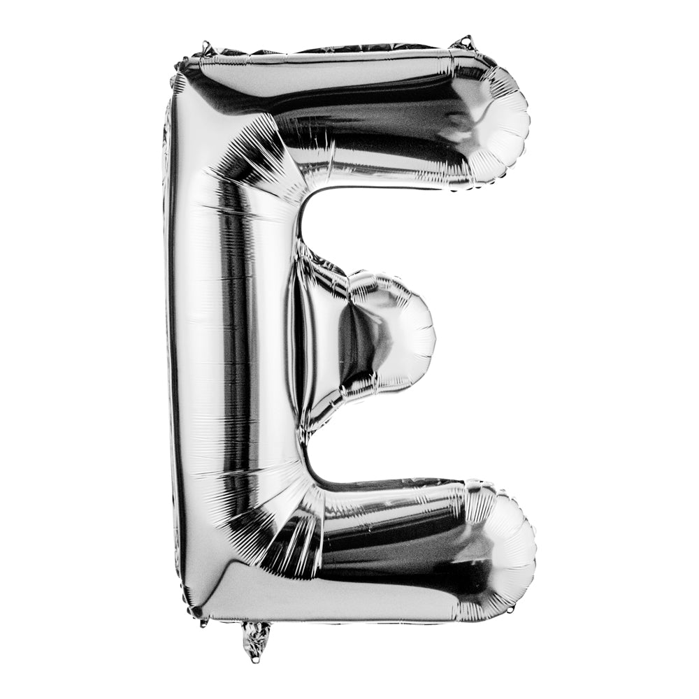 Balloonify Silver Mylar Letter E Balloon - 40" - 1 count box