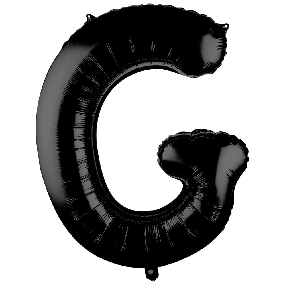 Balloonify Black Mylar Letter G Balloon - 40" - 1 count box