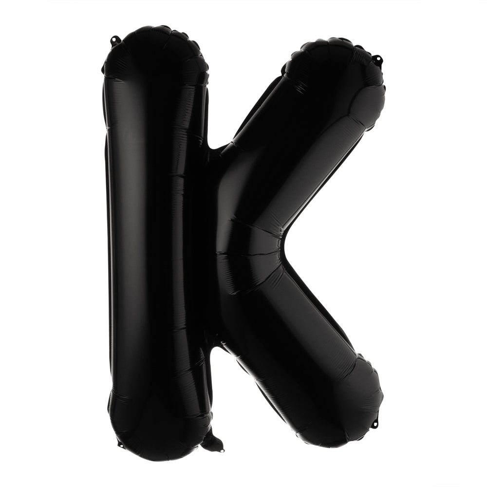 Balloonify Black Mylar Letter K Balloon - 40" - 1 count box