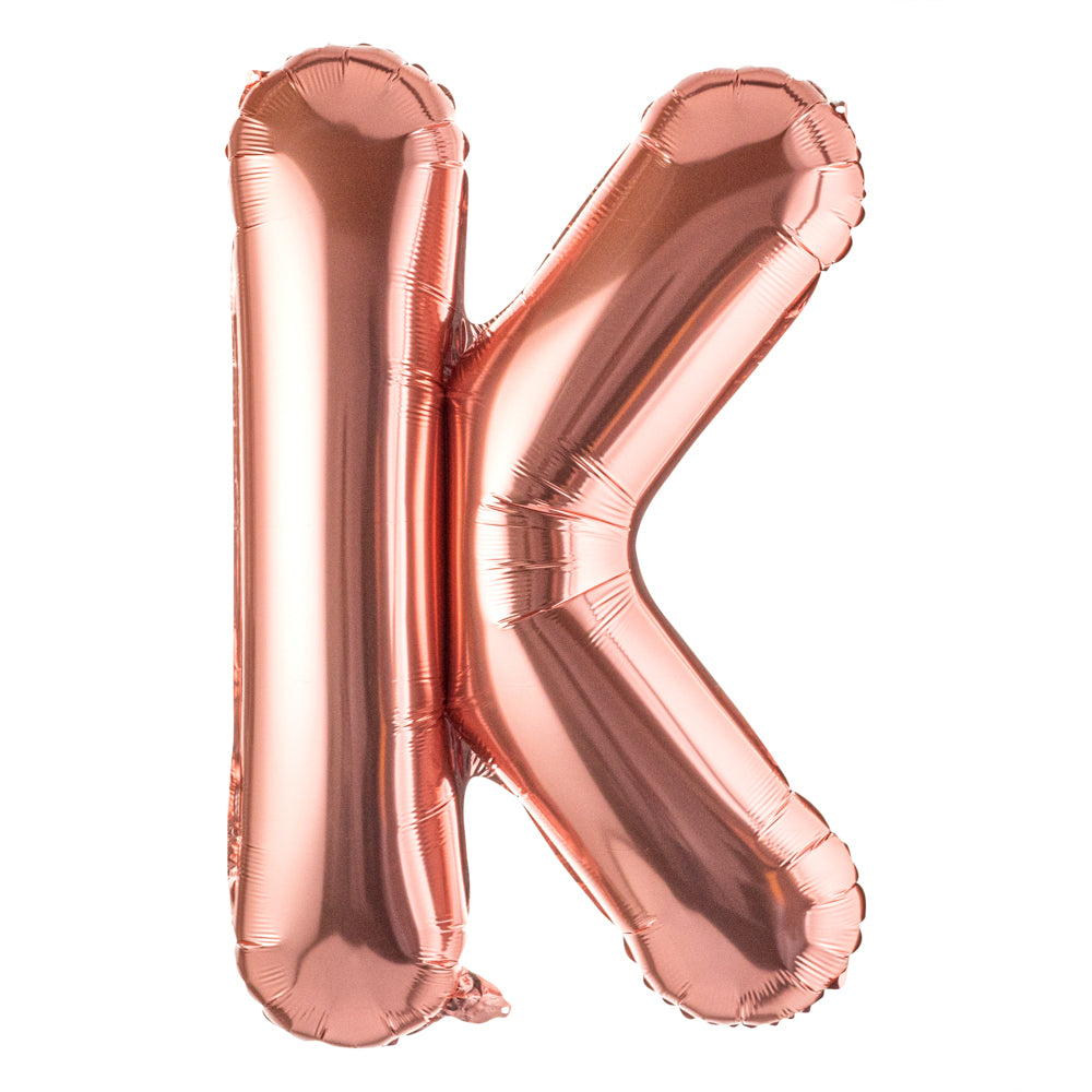 Balloonify Rose Gold Mylar Letter K Balloon - 40" - 1 count box