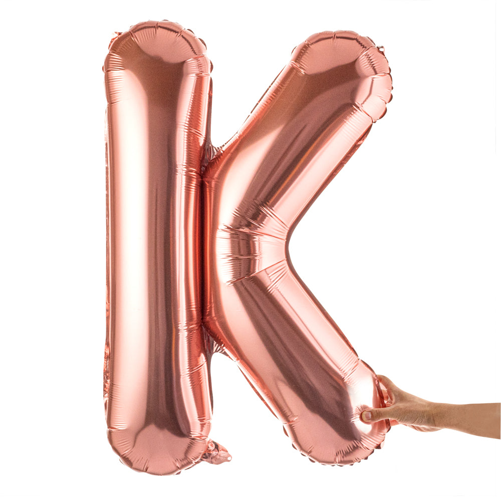 Balloonify Rose Gold Mylar Letter K Balloon - 40" - 1 count box