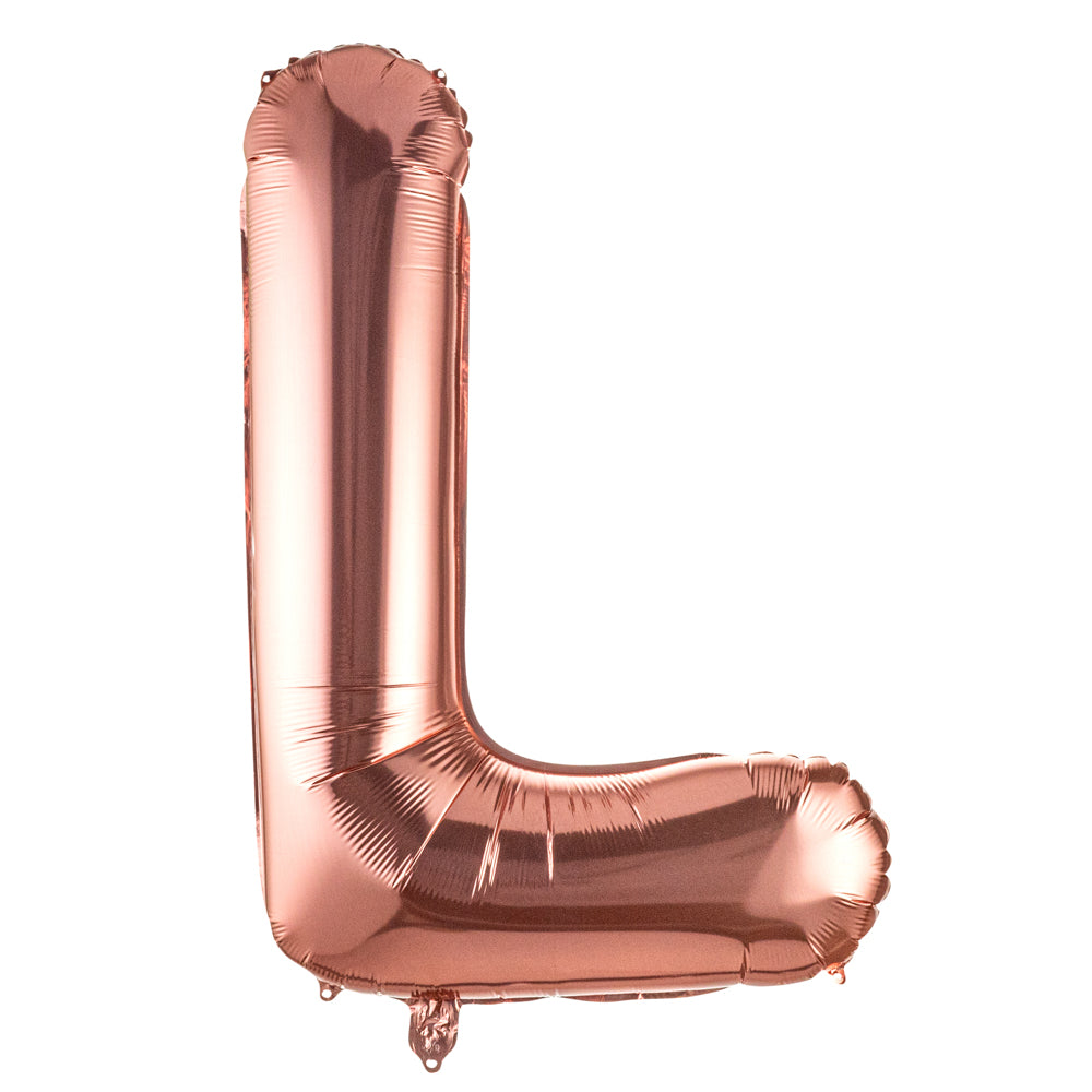 Balloonify Rose Gold Mylar Letter L Balloon - 40" - 1 count box