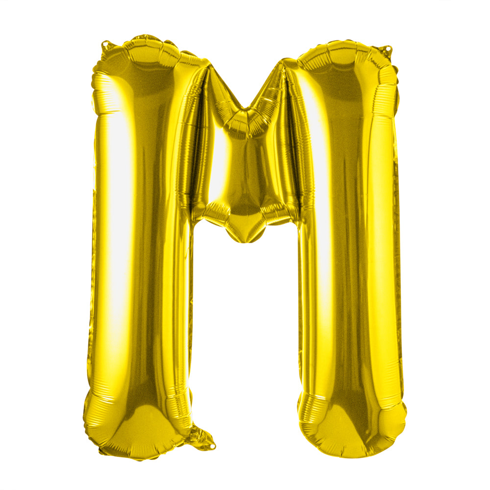 Balloonify Gold Mylar Letter M Balloon - 40" - 1 count box