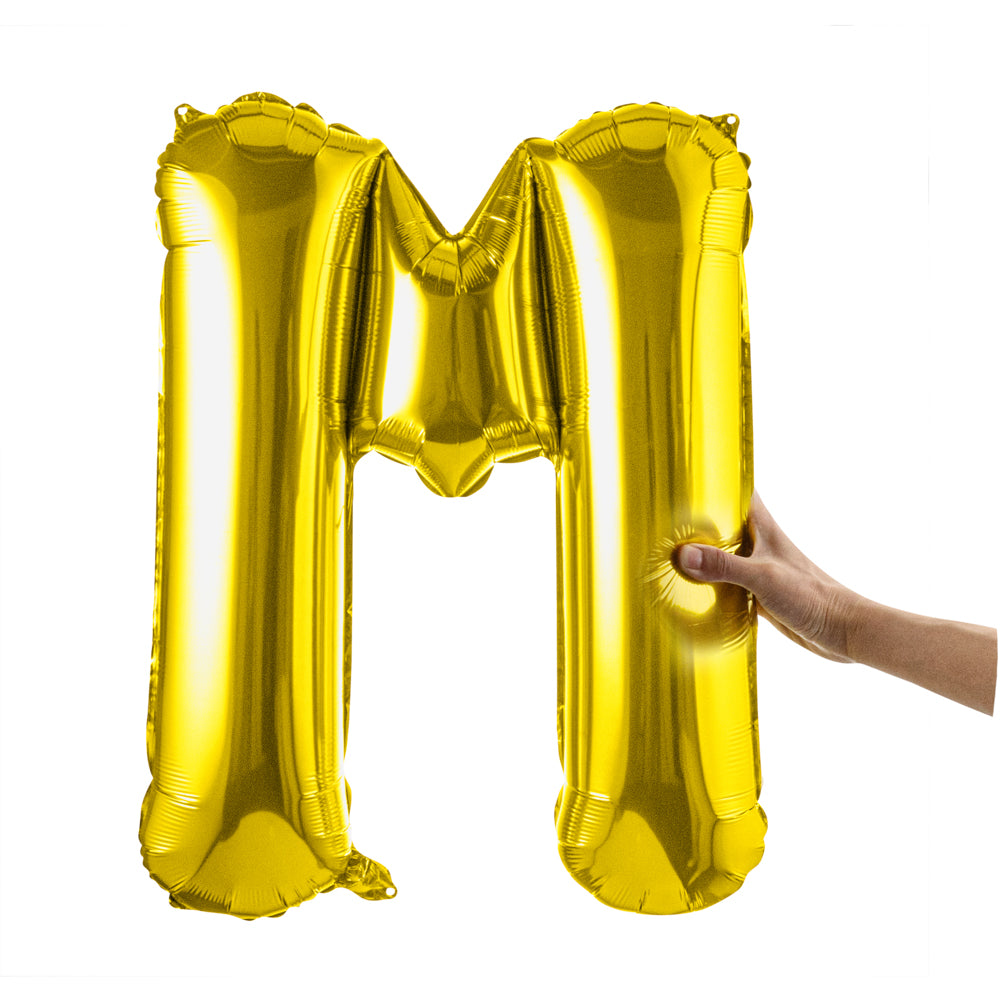 Balloonify Gold Mylar Letter M Balloon - 40" - 1 count box