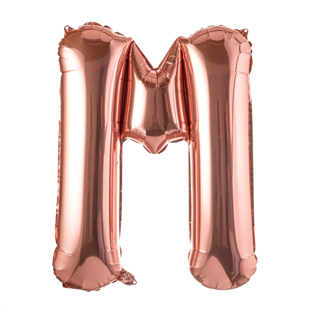 Balloonify Rose Gold Mylar Letter M Balloon - 40" - 1 count box