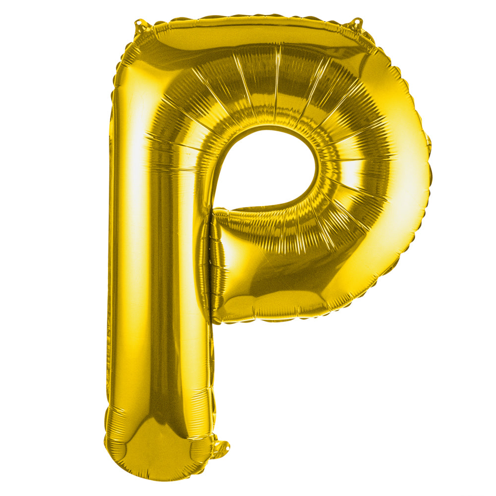 Balloonify Gold Mylar Letter P Balloon - 40" - 1 count box