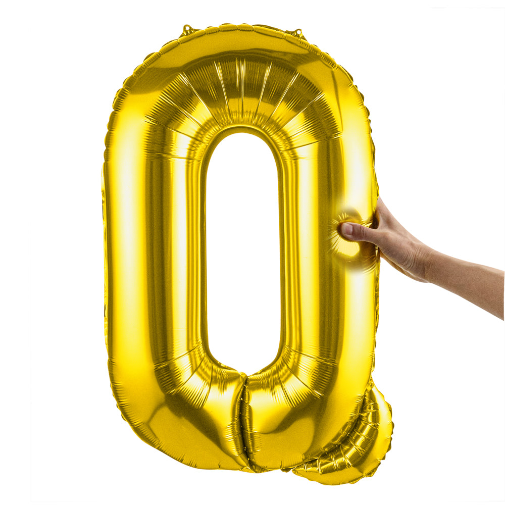 Balloonify Gold Mylar Letter Q Balloon - 40" - 1 count box