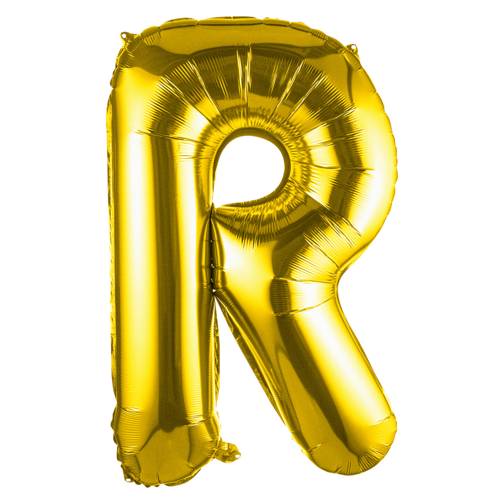 Balloonify Gold Mylar Letter R Balloon - 40" - 1 count box