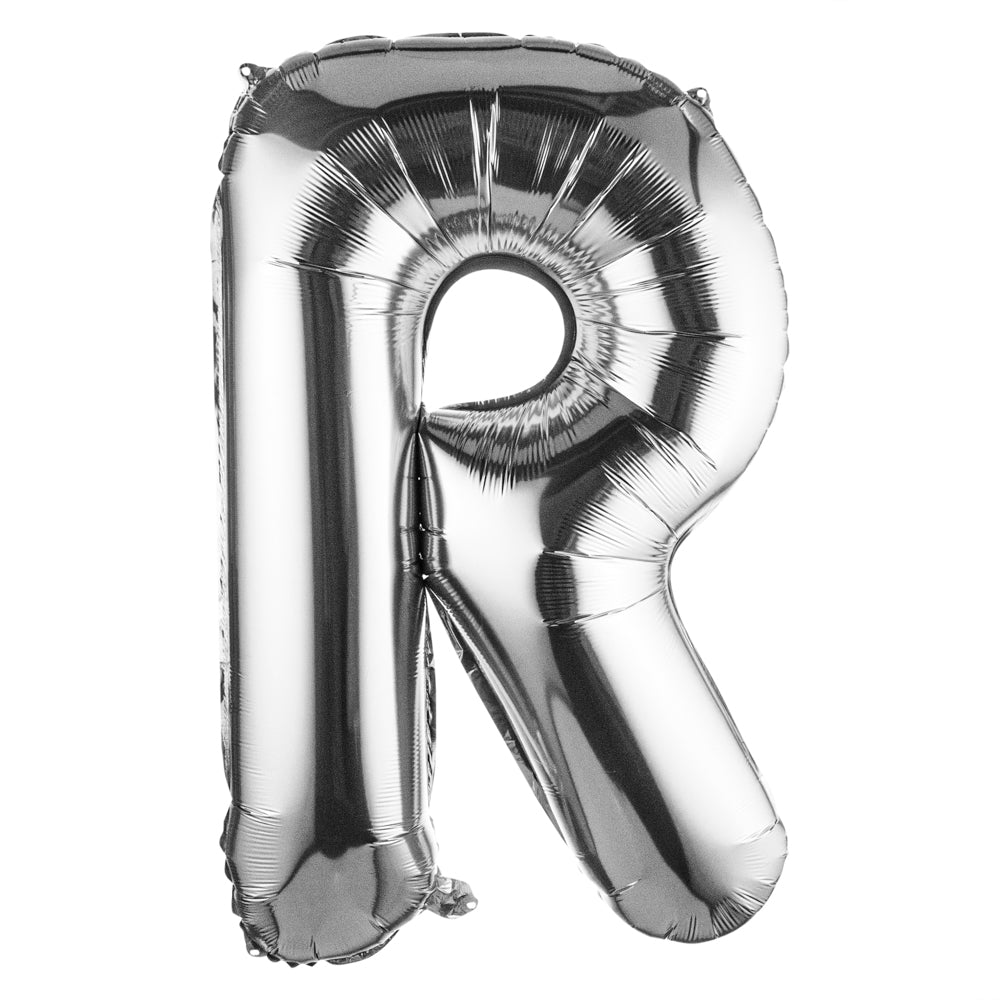 Balloonify Silver Mylar Letter R Balloon - 40" - 1 count box