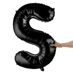 Balloonify Black Mylar Letter S Balloon - 40