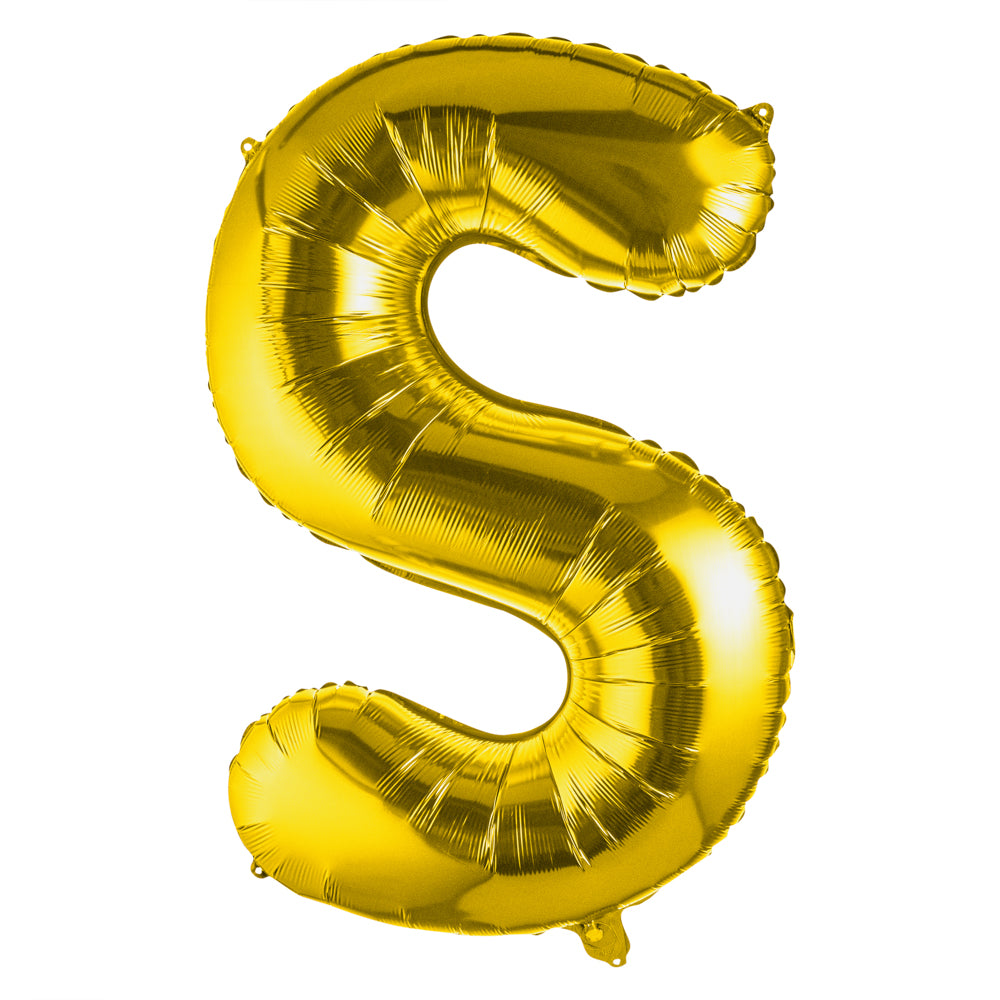 Balloonify Gold Mylar Letter S Balloon - 40" - 1 count box