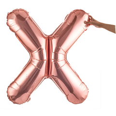 Balloonify Rose Gold Mylar Letter X Balloon - 40