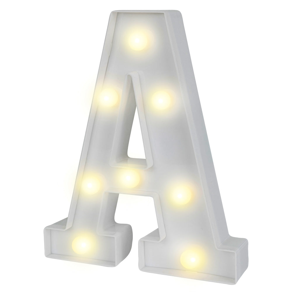 Illumify White LED Marquee Letter A Sign - 8 3/4" - 1 count box